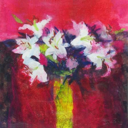 Lilies on Red
