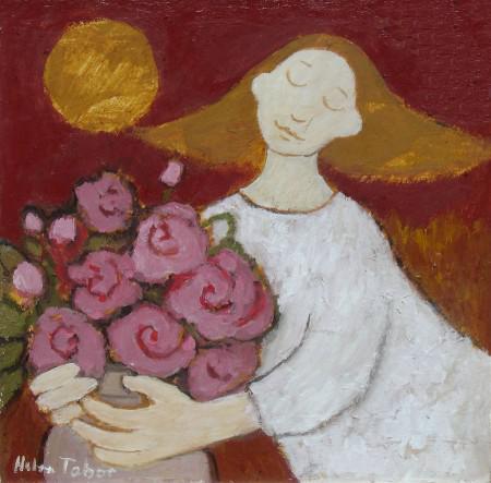 Girl with Roses