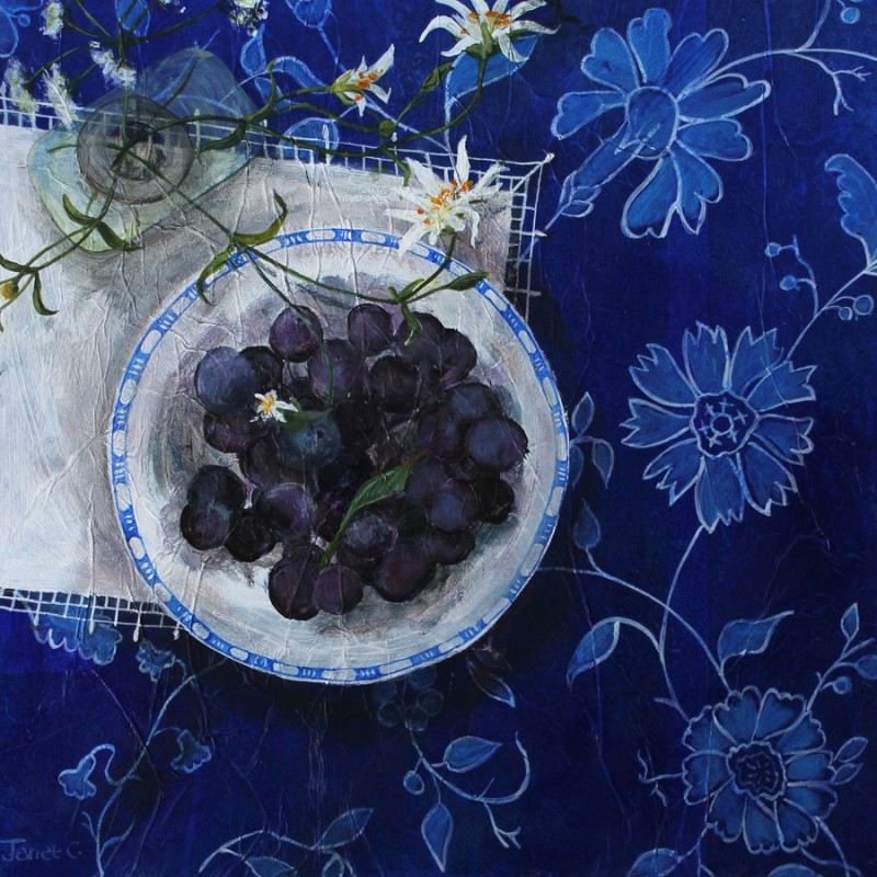 Blueberries and Wild flowers