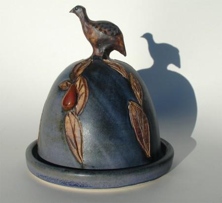 Partridge in a Pear Tree Butter Dish