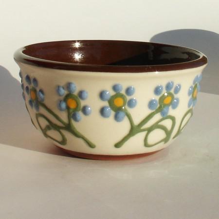 Blue flowered sugar bowl