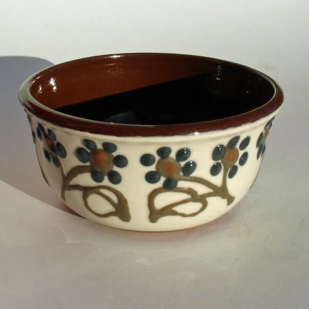 Dark flowered sugar bowl