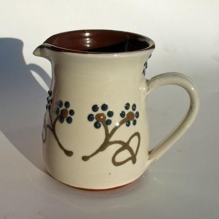 Dark flowered pint jug