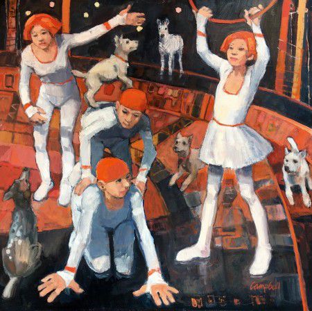 Circus Team by Scottish artist Catriona Campbell
