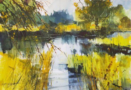 Spring, River and Reeds by Chris Forsey RI