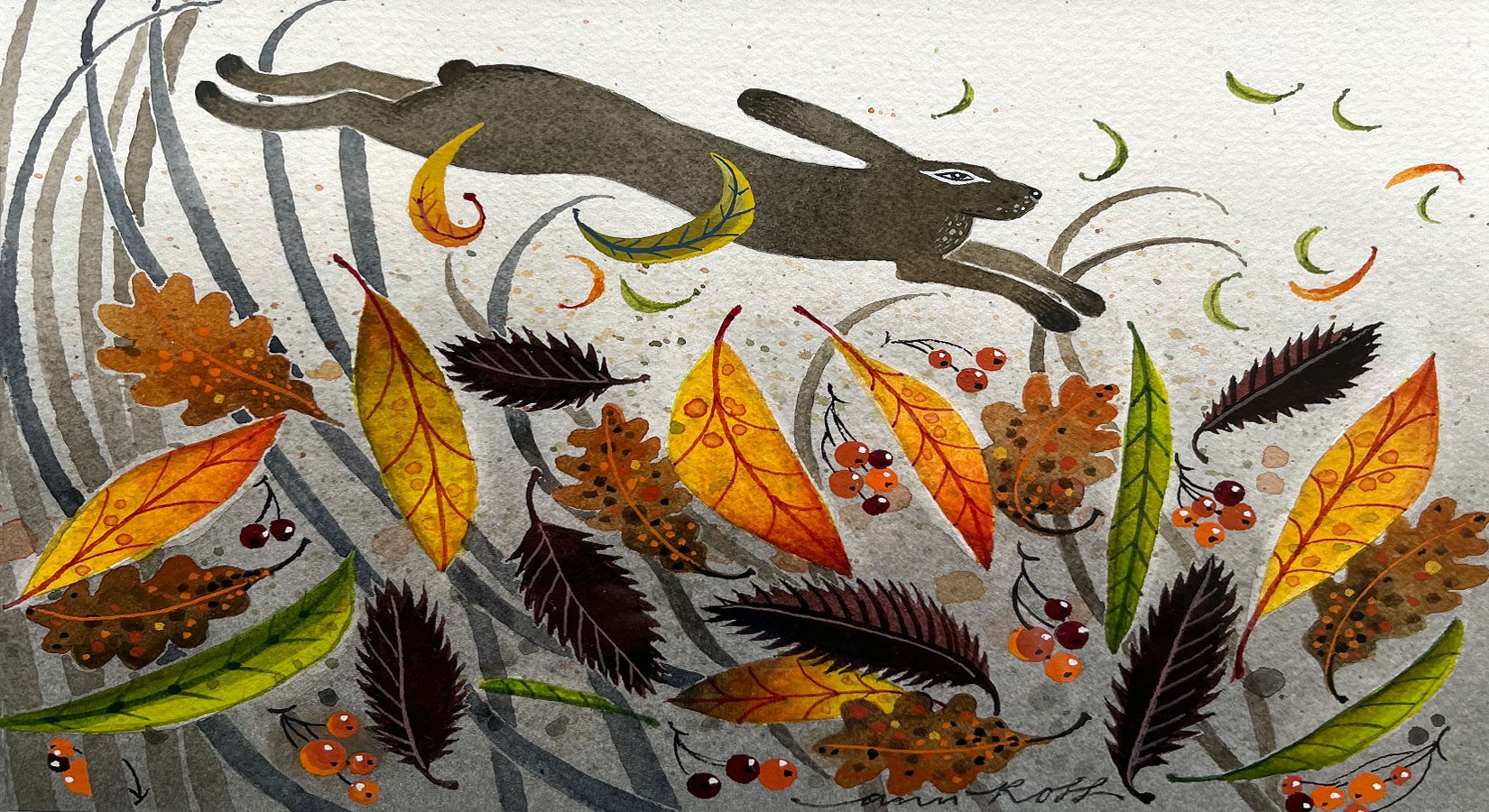 Autumn Dash by ANN ROSS RSW